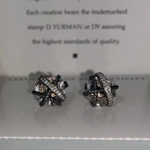 David Yurman Diamond Cable Wrap Earrings **Certificate of Authenticity included